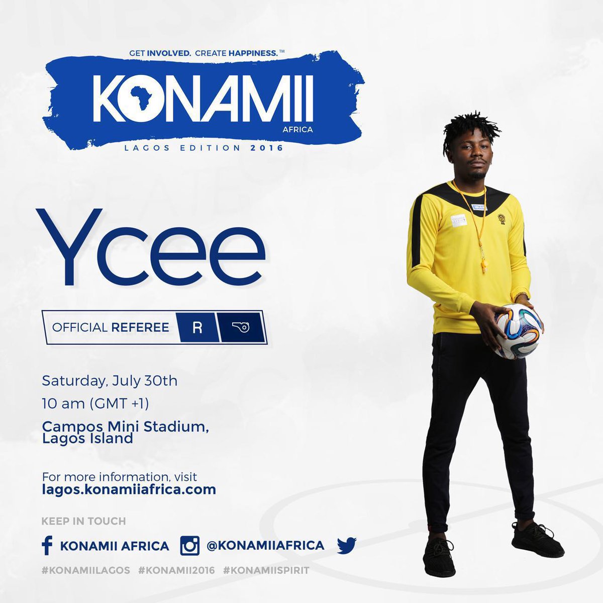 stunt247's tweet image. Omo Alhaji @iam_YCEE unveiled as the official Male Referee for #KONAMII2016  #RoadToKonamii | @Konamiiafrica