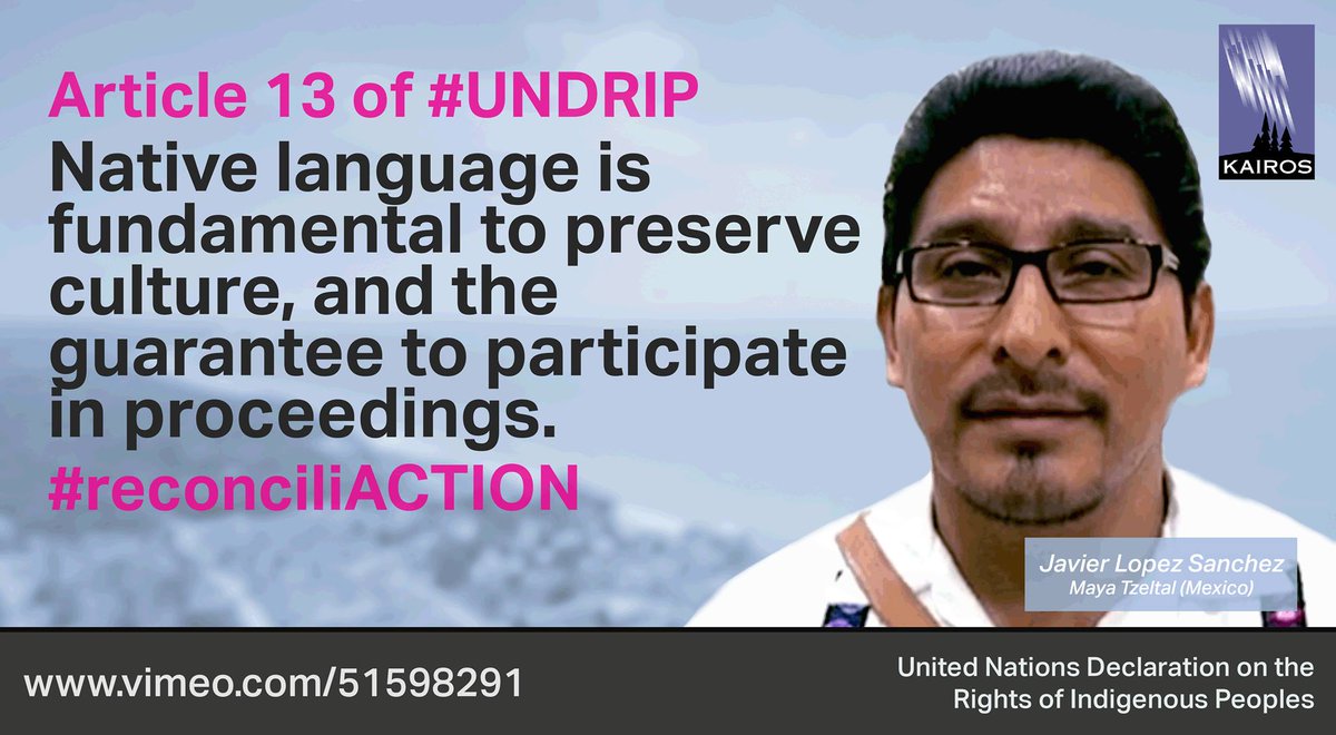 kairoscanada's tweet image. #UNDRIP #article13 RIGHT 2 revitalise/transmit their histories, languages, oral traditions, &amp;amp; literatures
