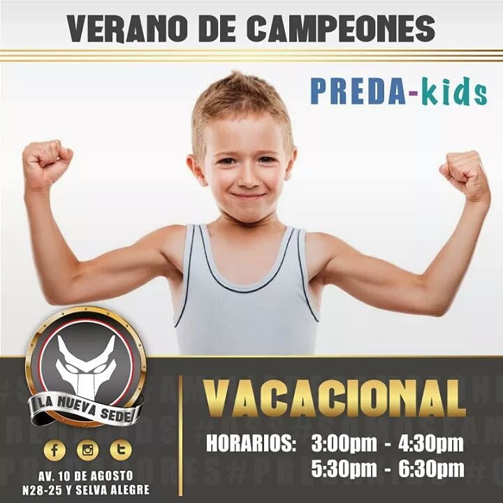 predadornew_uio's tweet photo. #PredaKids! Sácale todo el provecho a estas vacaciones! #SomosFamiliaDeCampeones #LaNuevaSede https://t.co/ktN2YpxHT5