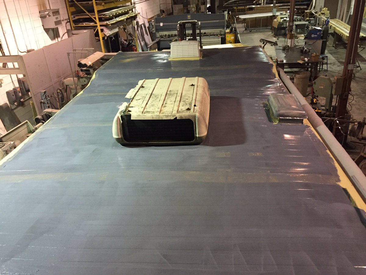 RVDoneYet's tweet photo. After 1st coat of primer #rvrenos https://t.co/h5gWrH0KSM