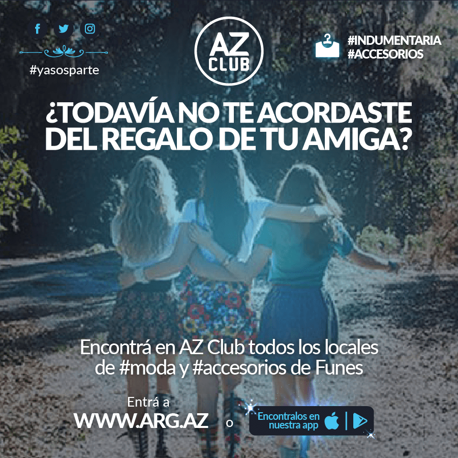 AZClubApp's tweet photo. ¡Llega el Dia del Amigo! En AZ Club encontrá locales de #moda y #accesorios de #Funes ¡#Rosario pronto! #YaSosParte https://t.co/HeZASBRMcX