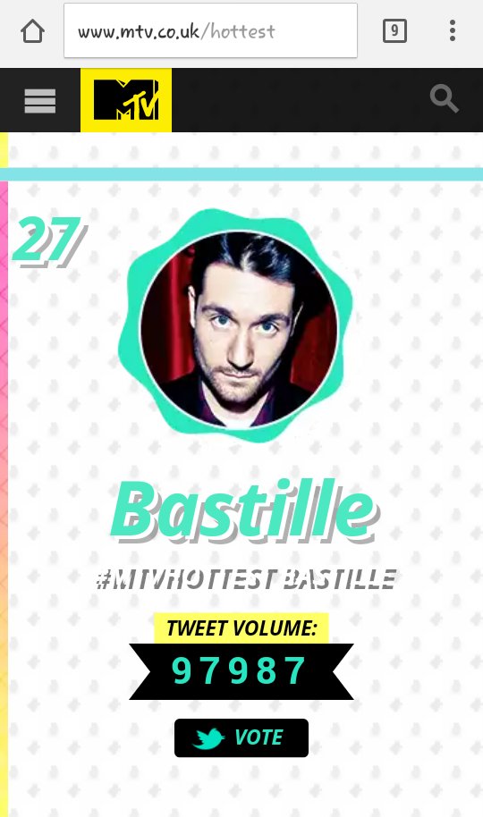 bastiIIegroupie's tweet image. well we just need 5 millions more tweets, let's go crazy as sh4wn mend35 fans  #MTVHottest Bastille