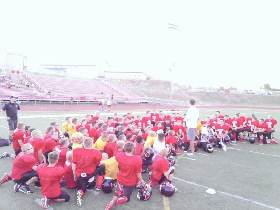 Over 100 kids with one goal, be a better football player than you were yesterday. COUGAR FOOTBALL! WE LOVE IT!