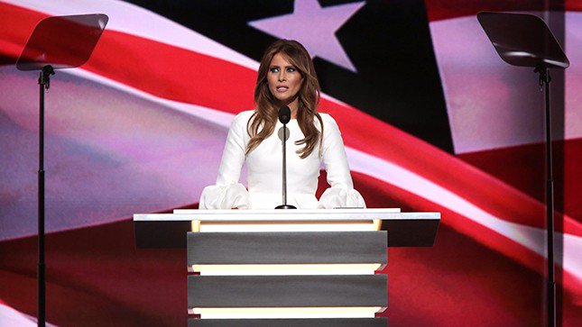 thehill's tweet photo. Experts: "One in a trillion" chance Melania Trump speech wasnโt plagiarism https://t.co/SGSLfO51mu #RNCinCLE https://t.co/Fnf6LyGQXu