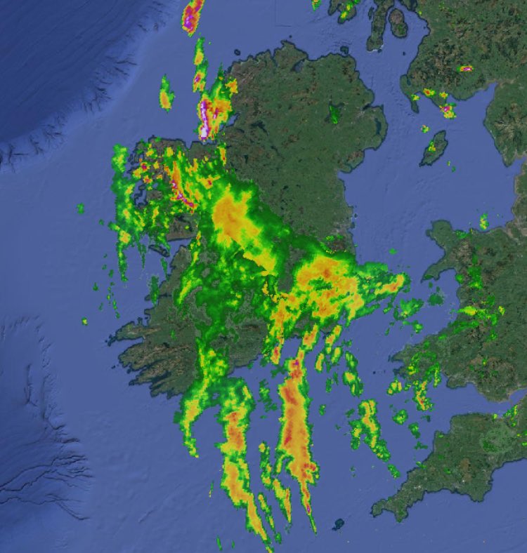 The rain's moving in. It'll cool us all down.