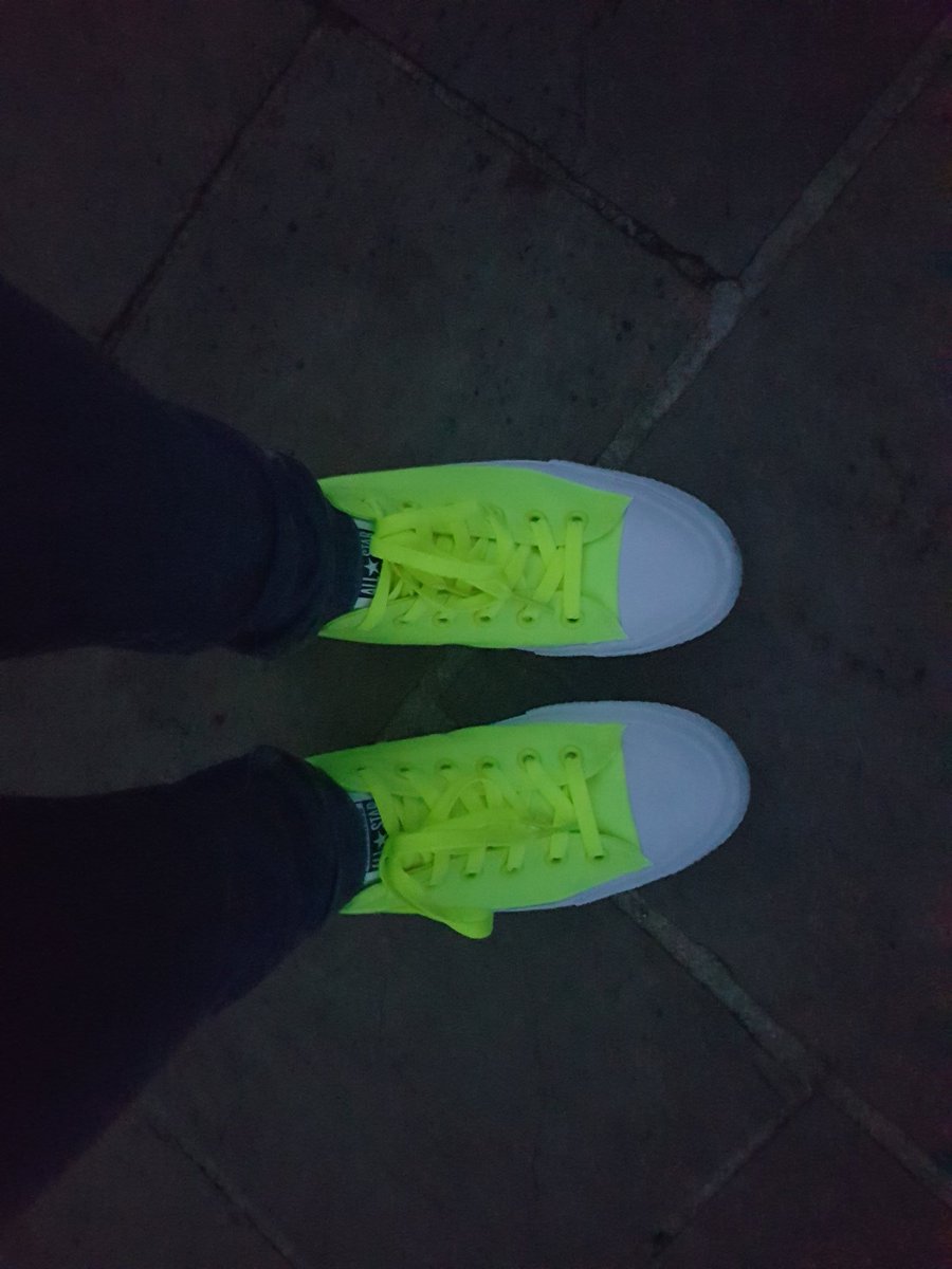 I won't get lost in the dark! #Converse #NEON #chucks #yellow