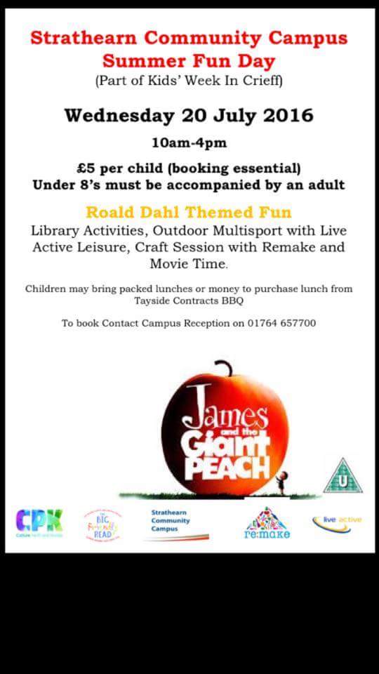 crieff_kids's tweet photo. *apologies, now fully booked* Another fantastic event: a day of phizz-whizzing Roald Dahl themed fun! @StrathearnCC https://t.co/SflvjtaEi1
