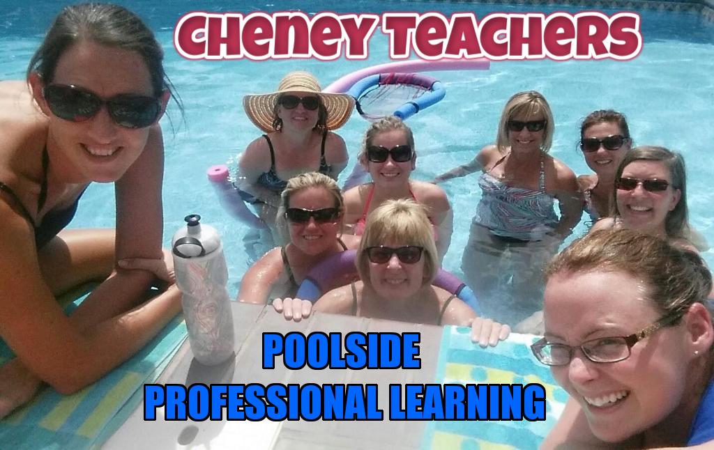 LoriKutilek's tweet photo. Book study done right! Practicing Innovative Poolside PD! Thanks @gcouros! #InnovatorsMindset #268PLN #CESPLN https://t.co/jlxBBdGbrl
