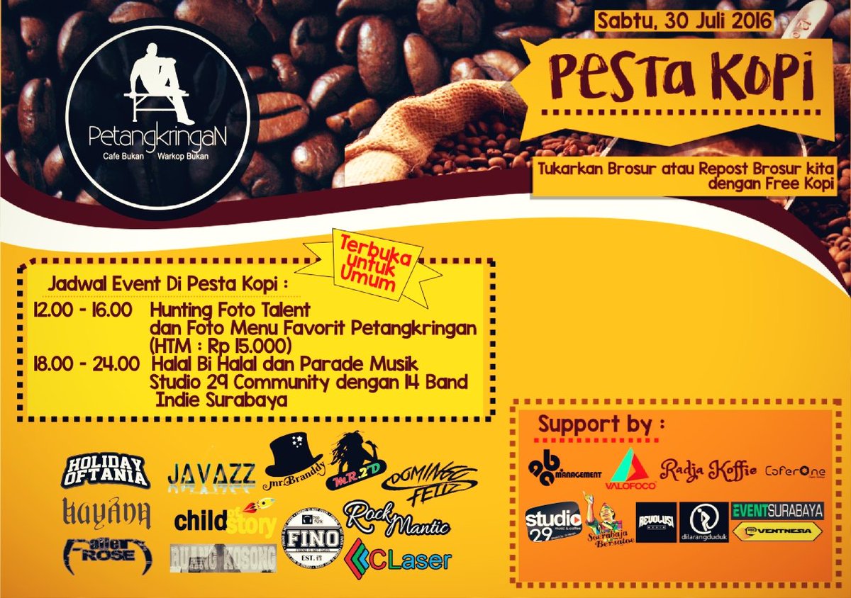 Halal bi Halal &amp; Coffee Party Sabtu,30Juli at Petangkringan Cafe|Free Coffee|Info Us Follow <a href="/Studio29_Sby/">Studio29 Surabaya</a>