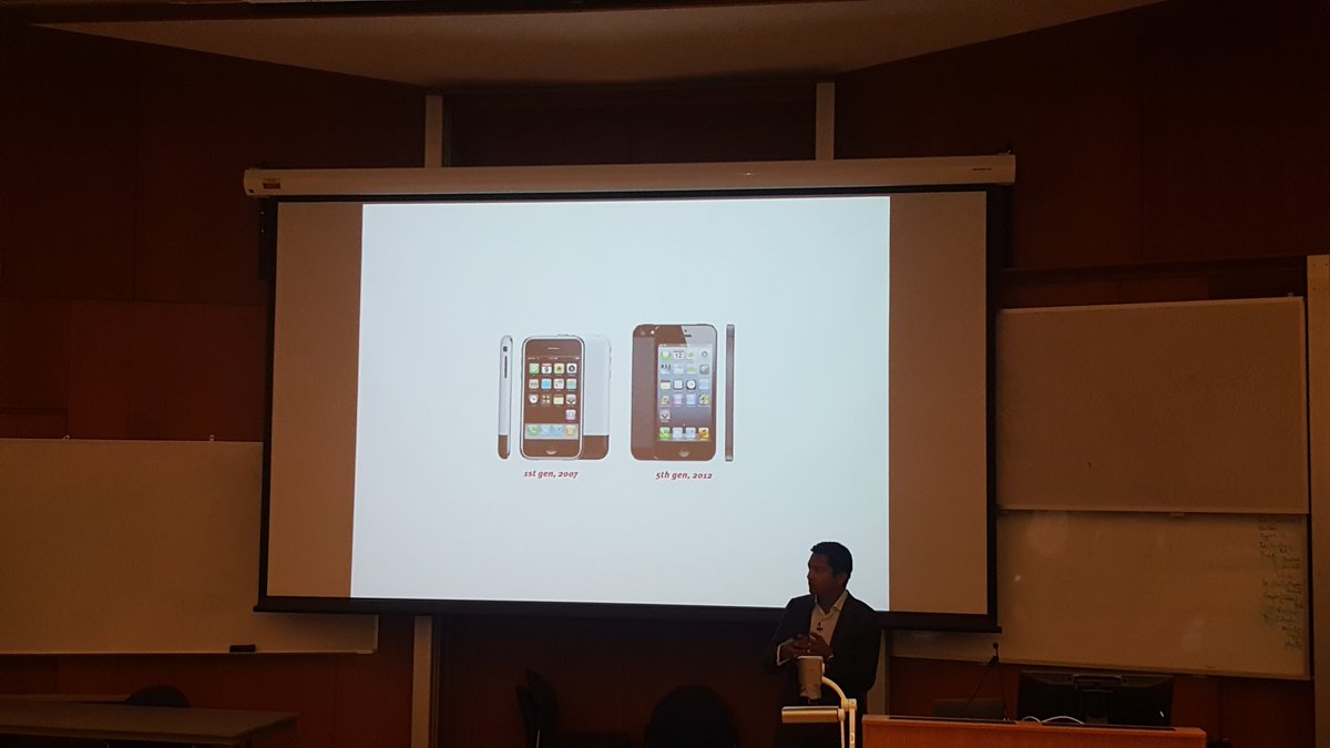 Loving all the wide-ranging real-life examples from Ash Maurya's presentation - iphone 1 the MVP of Apple #STAR4000