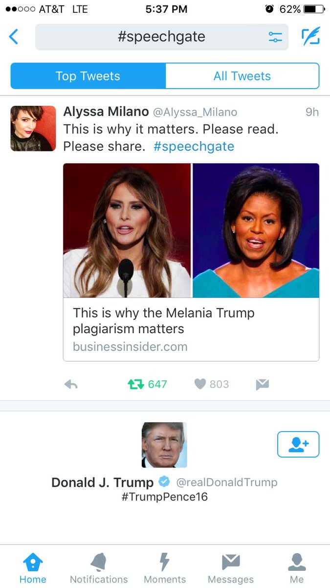 uxinaz's tweet image. Hey @twitter, pls fine tune ur recommends. I don't want to follow trump if I spread word of his farse. #speechgate