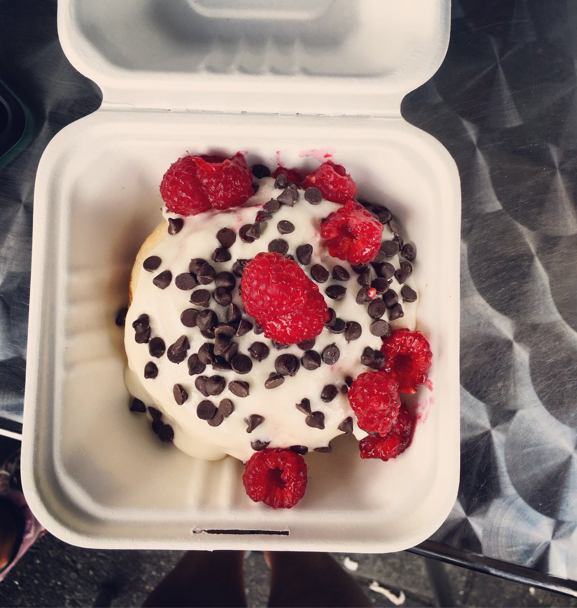 Delicious dessert from <a href="/cinnaholic/">Cinnaholic</a> right next to the Cal Campus. And it's vegan?! SCORE! #bitesofthebay