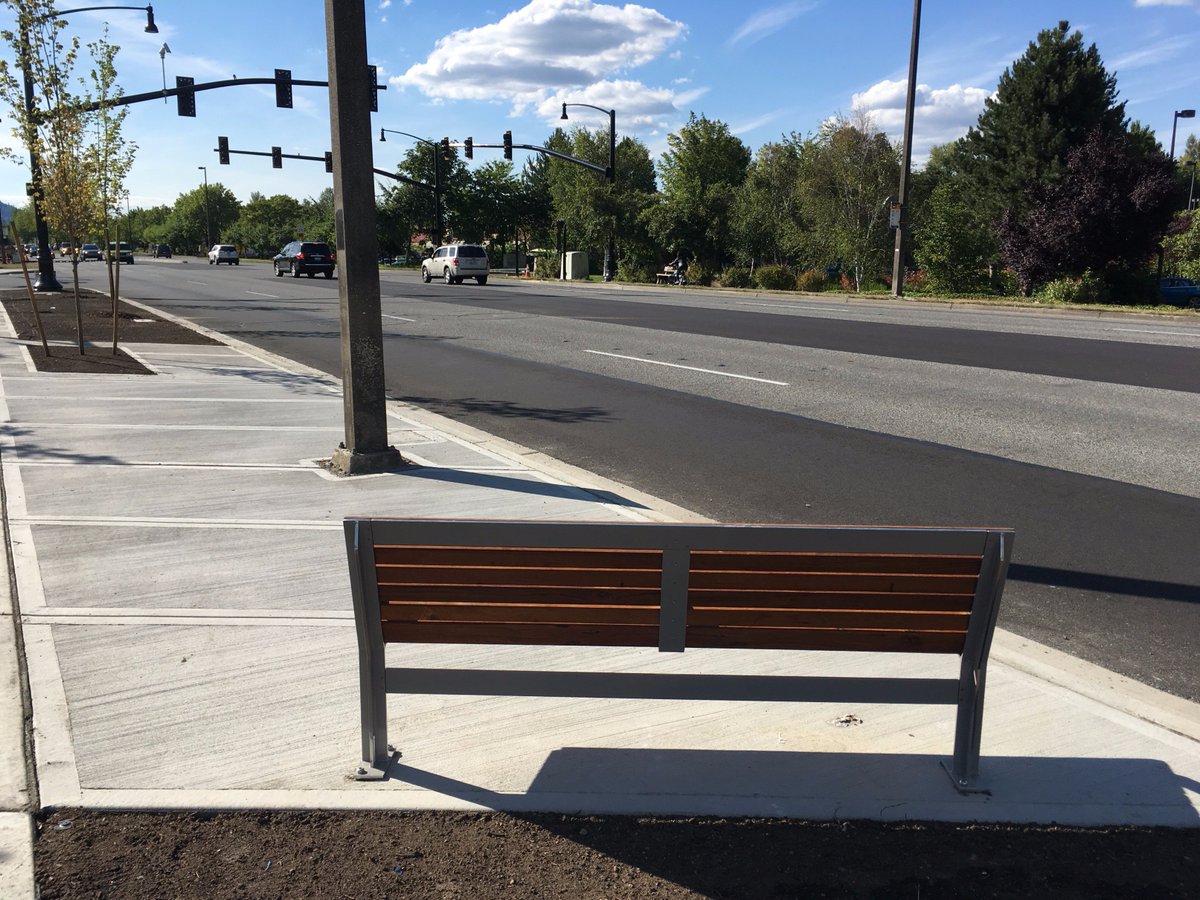 benchesofissy's tweet image. New one by the Atlas development on Gilman. Apparently a good place to floss your teeth. Might become a bus stop?