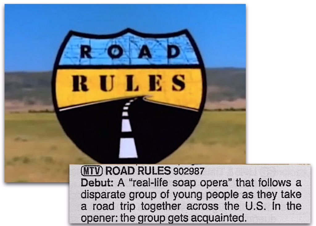 RetroNewsNow's tweet photo. 📺DEBUT: 'Road Rules' premiered 21 years ago tonight, July 19, 1995, on MTV https://t.co/CvLGRXm01k