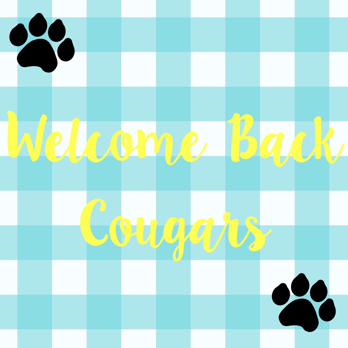 syhsasb's tweet photo. Quick reminder that school begins tomorrow &amp; that the rest of this week are minimum days 🤗 See you soon Cougars! 💛🐱💙 https://t.co/thZrCppWM3