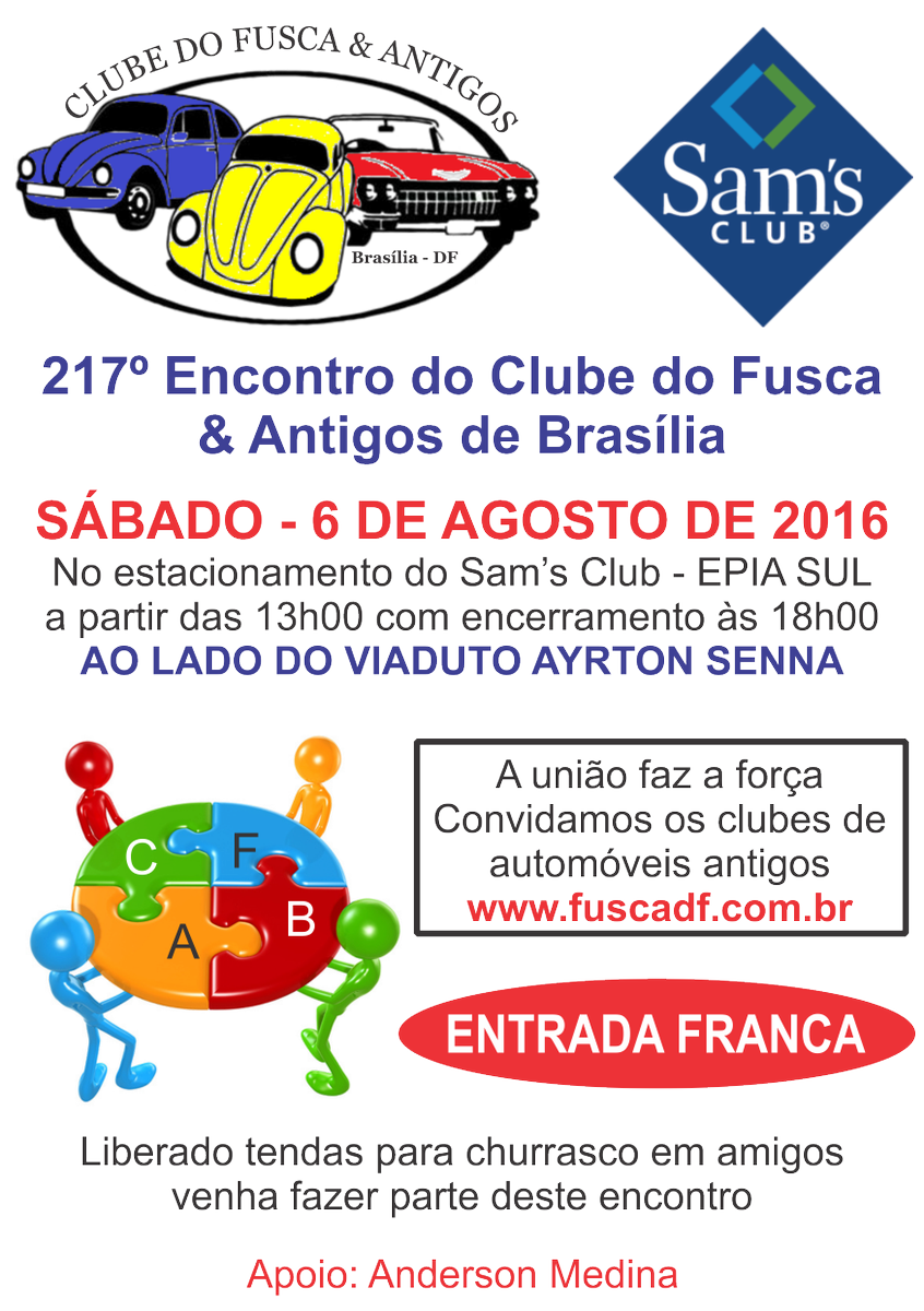 fuscadf's tweet image. Venham participar do próximo encontro ! É no Sam's Club - Brasília - Epia Sul