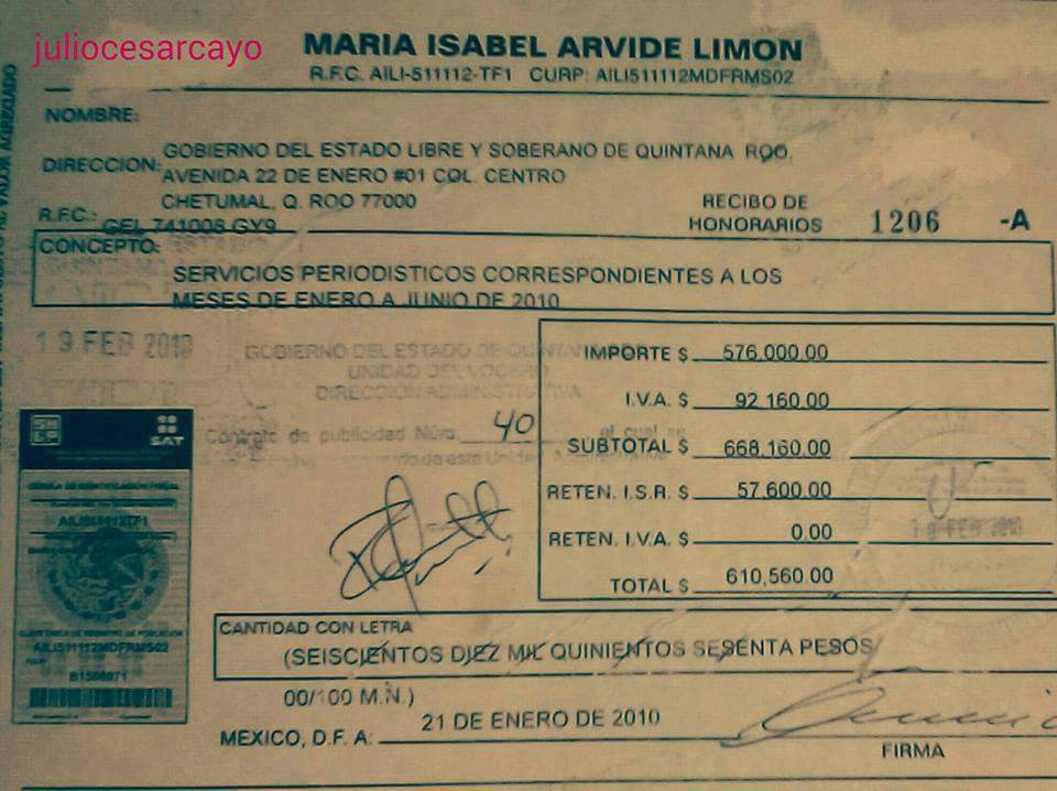 Memoriaenqroo's tweet photo. Isabel Arvide otra "periodista" beneficiada desde el gobierno d @Felix_GonzalezC y siguió con @betoborge #Corrupción https://t.co/5hIsYqZYaW