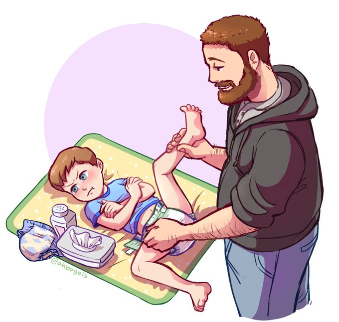 A commission of Oskar and dad for. who also wrote/put together an incredibl...