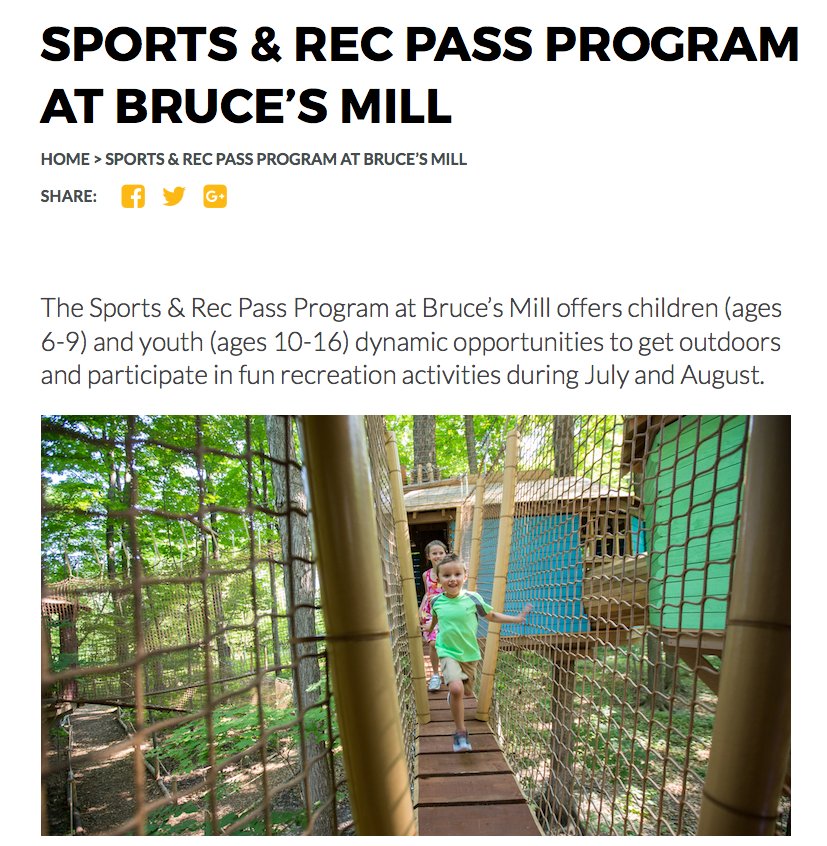 letsdiscoverON's tweet photo. Get the #kids active!  Dynamic #outdoor play at Bruce's Mill - https://t.co/HEiosSDdrq  Ages 9 -16.  @TRCAparks https://t.co/8c4GKIESGs