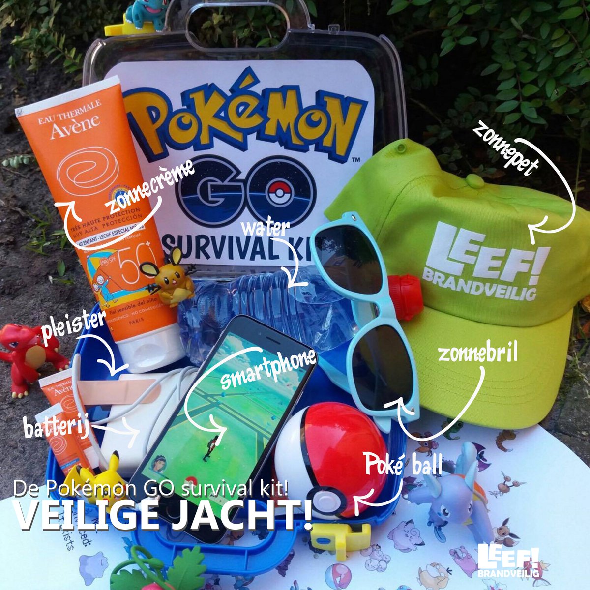 LFBrandveilig's tweet photo. Hoe overleef je de jacht op Pokémon in deze hitte?
#leefbrandveilig #pokemongo #pokemon #pokeball #slimzonnen https://t.co/TUcUyw3Tep