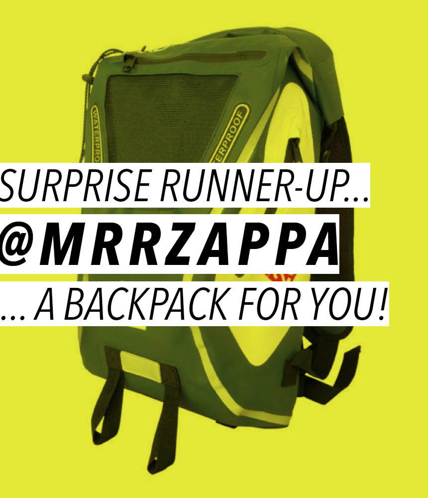 AropecSports's tweet photo. Okay, we totally lied, here's a second winner! This runner-up gets an #Aropec backpack! @MrRZappa #realathletes https://t.co/bBDJVkjhdq