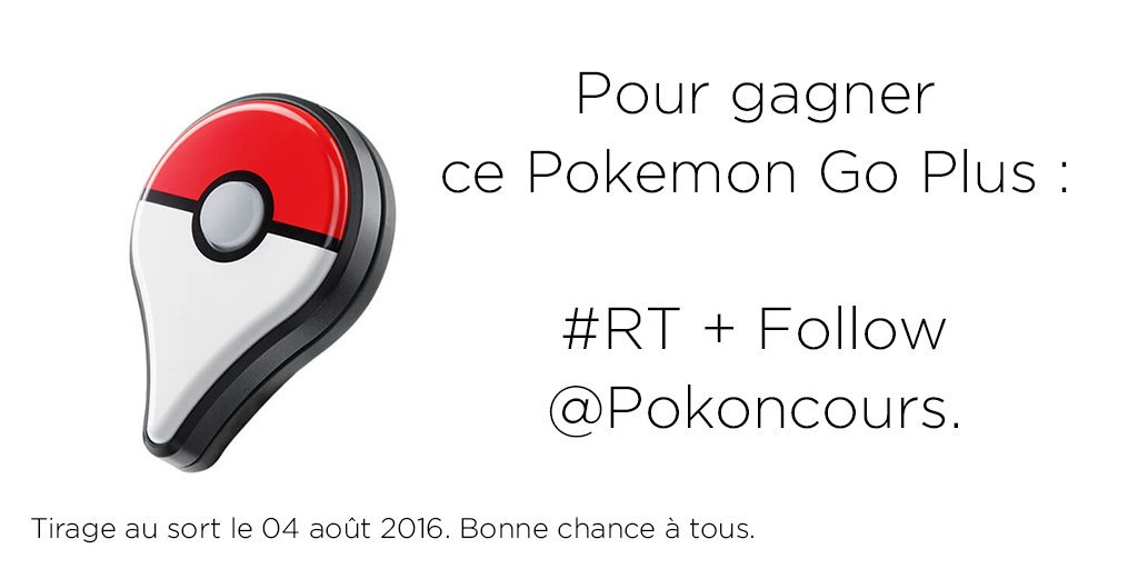Pokoncours's tweet image. CONCOURS :

Gagne ton #PokemonGoPlus pour le jeu #PokemonGO !

#RT + Follow @Pokoncours !

Tirage le 04/08.