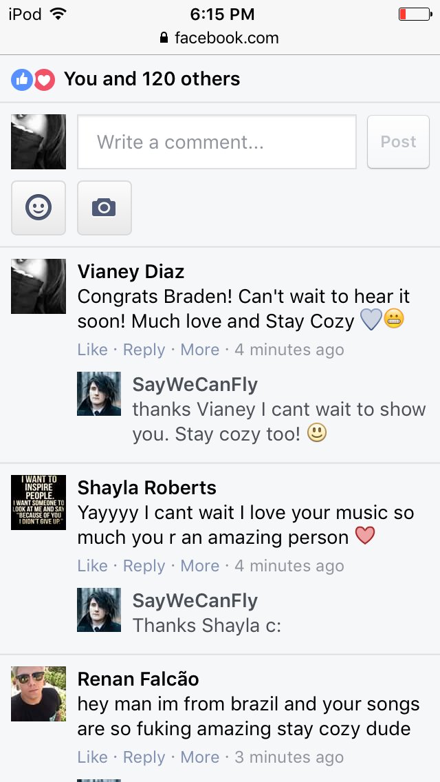 _AwItsVee's tweet image. This made my entire day, thank you so much Braden; my day went from crappy to happy. Anything from you helps me ❤️