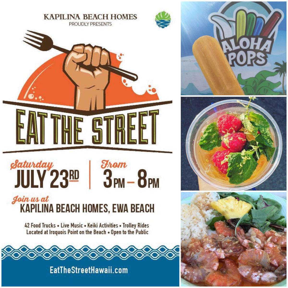 We are headed back to #ewabeach this weekend! Join us for #eatthestreet at #kapilinabeachhomes on Saturday!