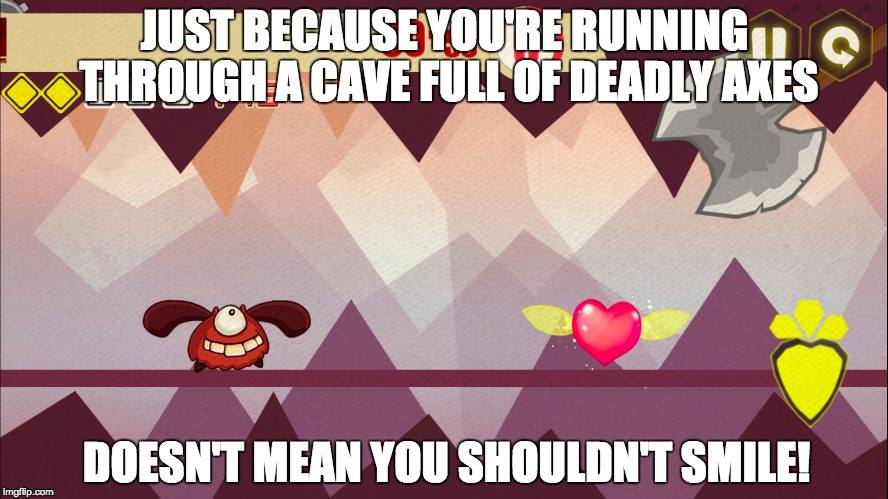 holagamesapp's tweet photo. The secret to surviving a cave full of axes is a positive attitude and timing #Gamefucius https://t.co/6lNgNua3uU https://t.co/YOObIotPEU