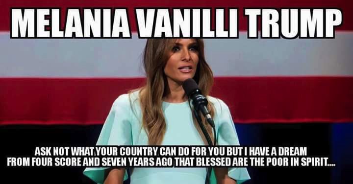 OnguruMeister's tweet image. Just one more @MELANIATRUMP meme and then I'm gone. #speechgate