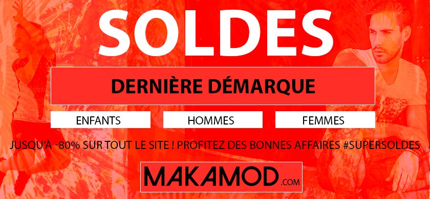 makamod_com's tweet photo. #soldes Dernière Démarque sur https://t.co/31G97kMqVs Profitez des Bonnes Affaires jusqu'à -80% Homme Femme Enfants https://t.co/mN96bTWZVJ