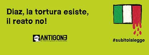 #Genova2001 Non dimentichiamo la Diaz.Non dimentichiamo che la tortura esiste in Italia,il reato no! #SenzaGiustizia