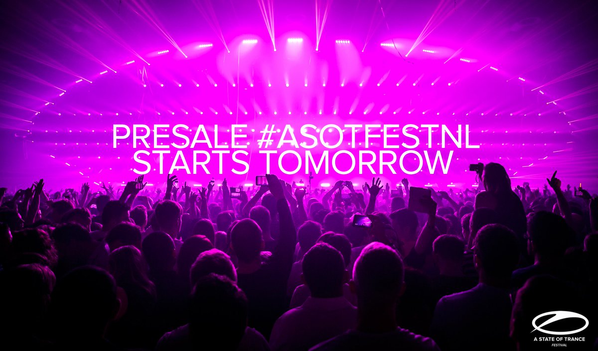 asot's tweet image. Presale for #ASOTFESTNL starts Thursday 21 July at 21:15 CEST - Limited tickets available with a special discount!