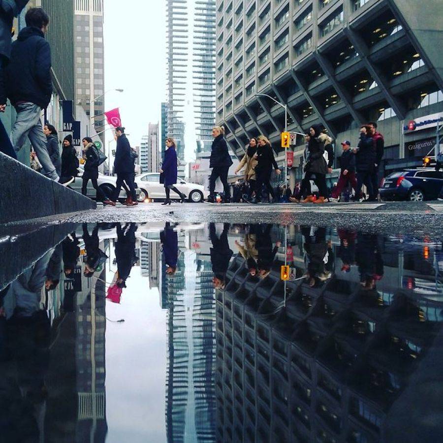 fubiz's tweet photo. Parallel Worlds of City Rain Reflections in Toronto https://t.co/TKvV8nTct2 https://t.co/rHz0Wrjw3w