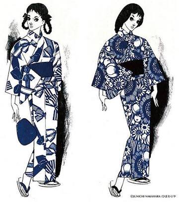 モリタ マミ Twitterren 敬愛する中原淳一先生の浴衣イラスト よく観察すると裄は短め 着丈は長め 浴衣にしては 実際普段きものは短い方が動きやすい そして浴衣の着丈はわたしもこれくらい それいゆ的着付けは1950年代でも胸はぺたーん わたし向け 笑