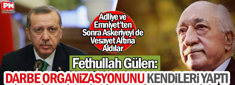 Fethullah Gülen: Darbe organizasyonunu kendileri yaptı
postmedya.com/gundem/fethull…