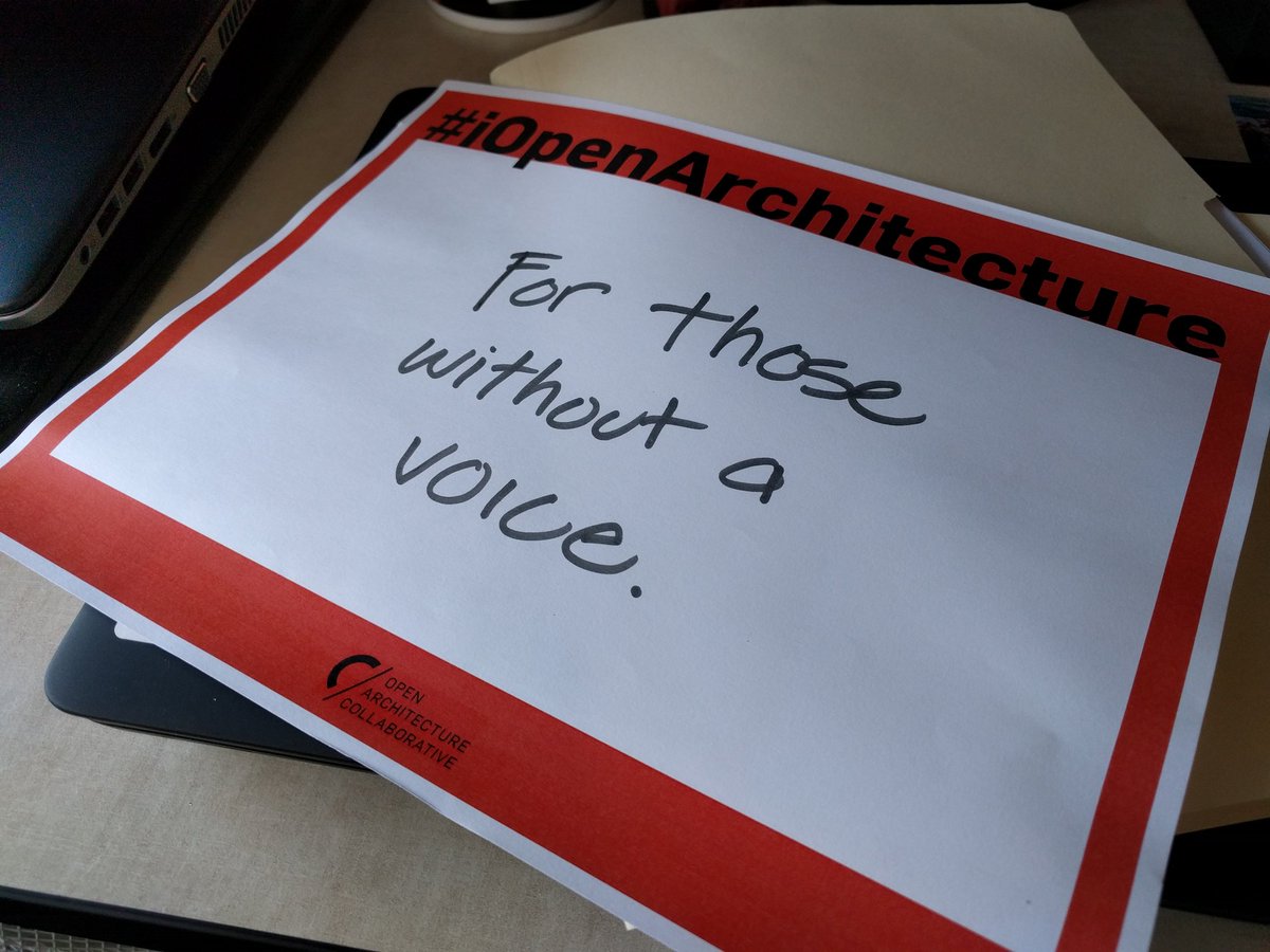 openarchcollab's tweet photo. From another awesome volunteer (keep 'em coming!) #DesignTogether Why do you #iOpenArchitecture? https://t.co/a7DuUfxSxm