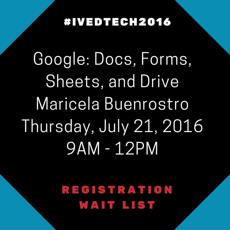 MarilynEDU's tweet photo. Don't forget . . . #IvEdTech2016 on Thursday. @Tchr_buenrostro is ready for a great day of learning. https://t.co/Y8NHGont8V