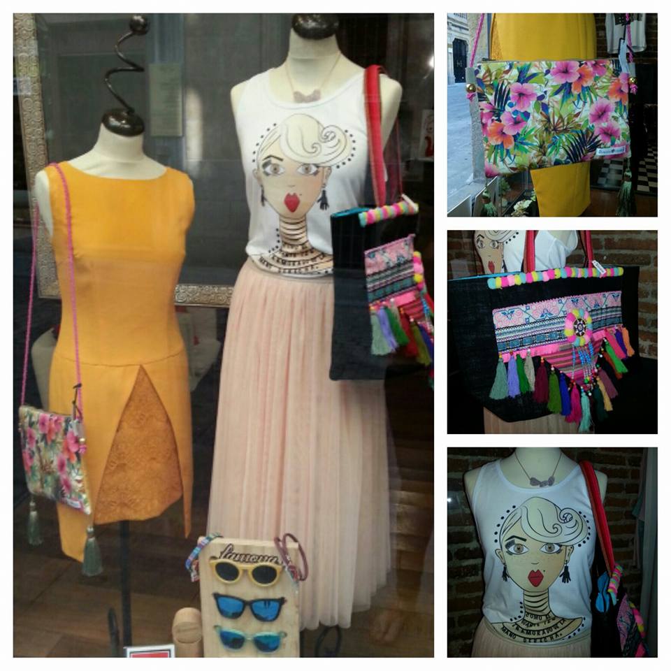 Malevosa's tweet photo. Bolsos #patriciaespejo #toscanapulseras.Camiseta #huma3018, falda  #castañodeindias,collar #depiedra vestido #cocoa https://t.co/PQZ8pFjaCz