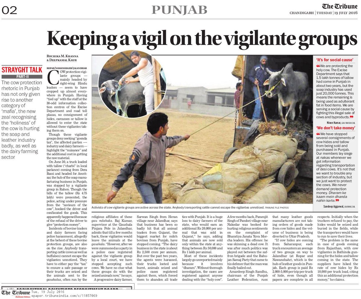 sandeep98097's tweet photo. Thanks @thetribunechd
#Splthanks @RuchikaMKhanna
For coverage the holly cows protection https://t.co/3JenoviRKd