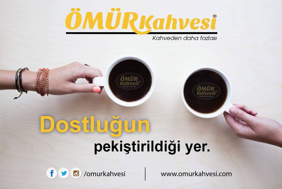 Dostluğunuzu pekiştirmeye geldik
Sizi en yakın zamanda "Ömür Kahvesi"ne bekliyoruz.
#omurkahvesi