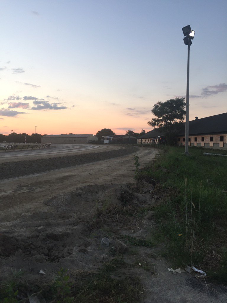 The Belmont training track under expansion construction.