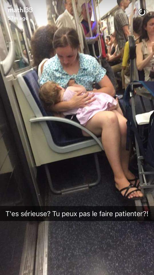 Donc elle doit faire patienter son bébé qui a faim parsk ca vous dérange? 
Ok vous avez vraiment touché le fond 😕