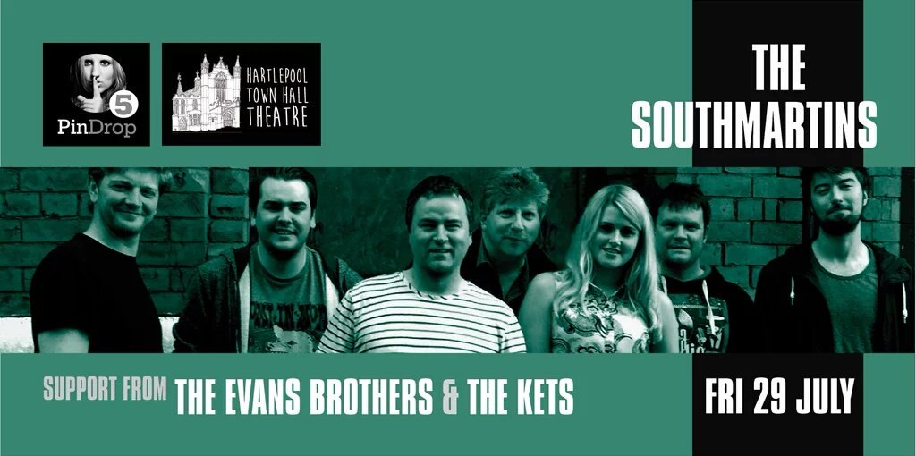 Selling fast @thesouthmartins at @HpoolTownHall FRI 29 JULY 7.30pm £12adv / £15otd Box Office: 01429 890000