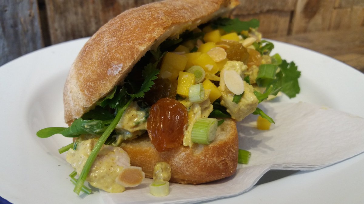 EventSecret's tweet image. All hail Coronation Chicken on Cibatta!