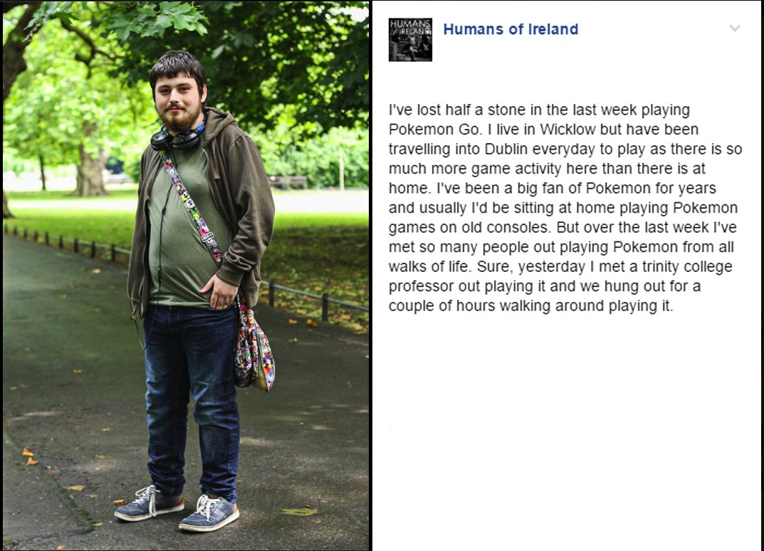 HumansOfIRE's tweet image. The positive side of playing #PokemonGO #Pokemon