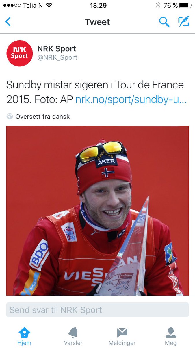 Nei NRK, denne tar ikke sykkel skylden for... #tdf2015