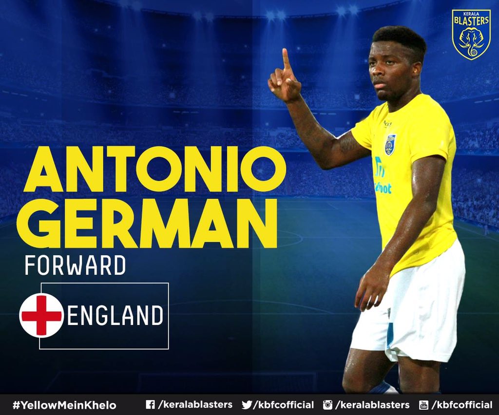 KeralaBlasters's tweet photo. A player with extremely quick feet, Antonio is effective both as a winger and a striker. #YellowMeinKhelo https://t.co/hFuemldhWb