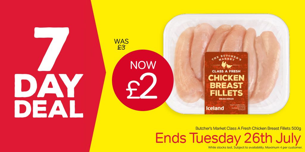 Don't chicken out: take our 7 Day Deal head-on.
Chicken Breast Fillets are now just £2