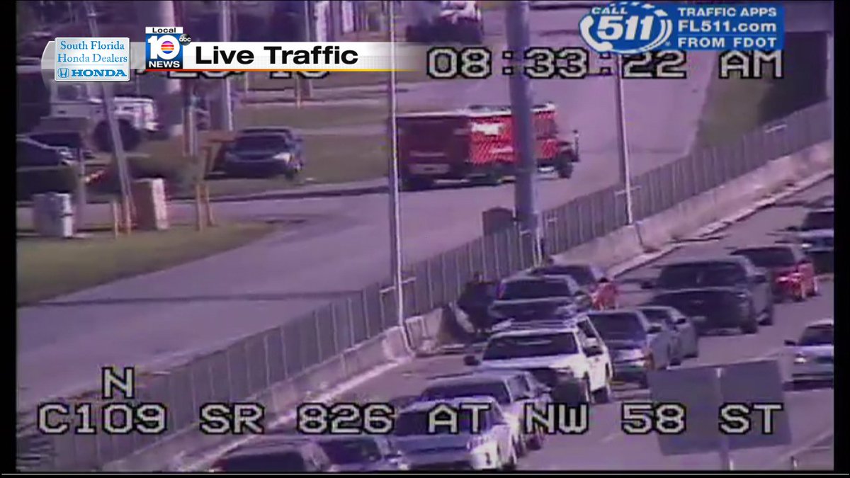 Crash on SR-826 SB and NW 58th #TRAFFIC #MIAMI https://t.co/yP0ALrVwrB